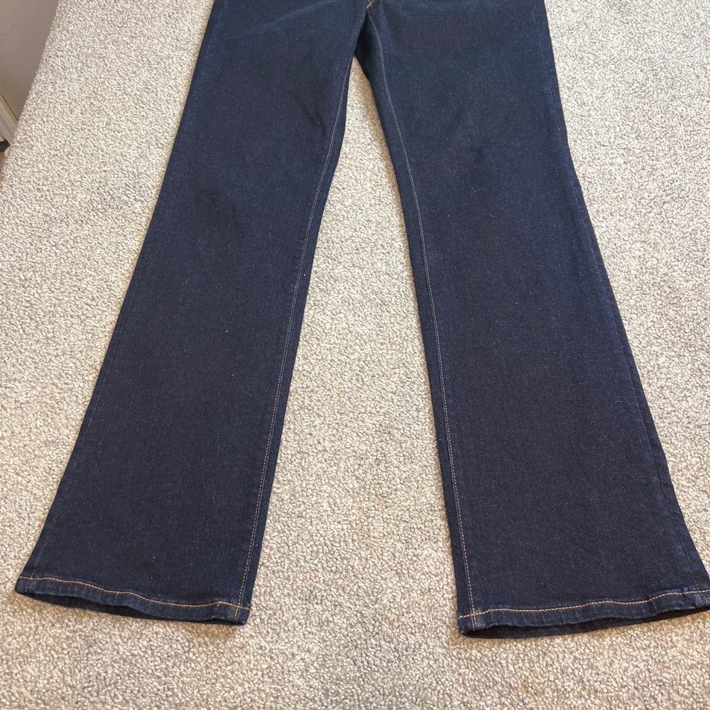 Ann Taylor curvy boot cut jeans womens 6 dark wash mid rise curvy boot denim - Picture 4 of 15